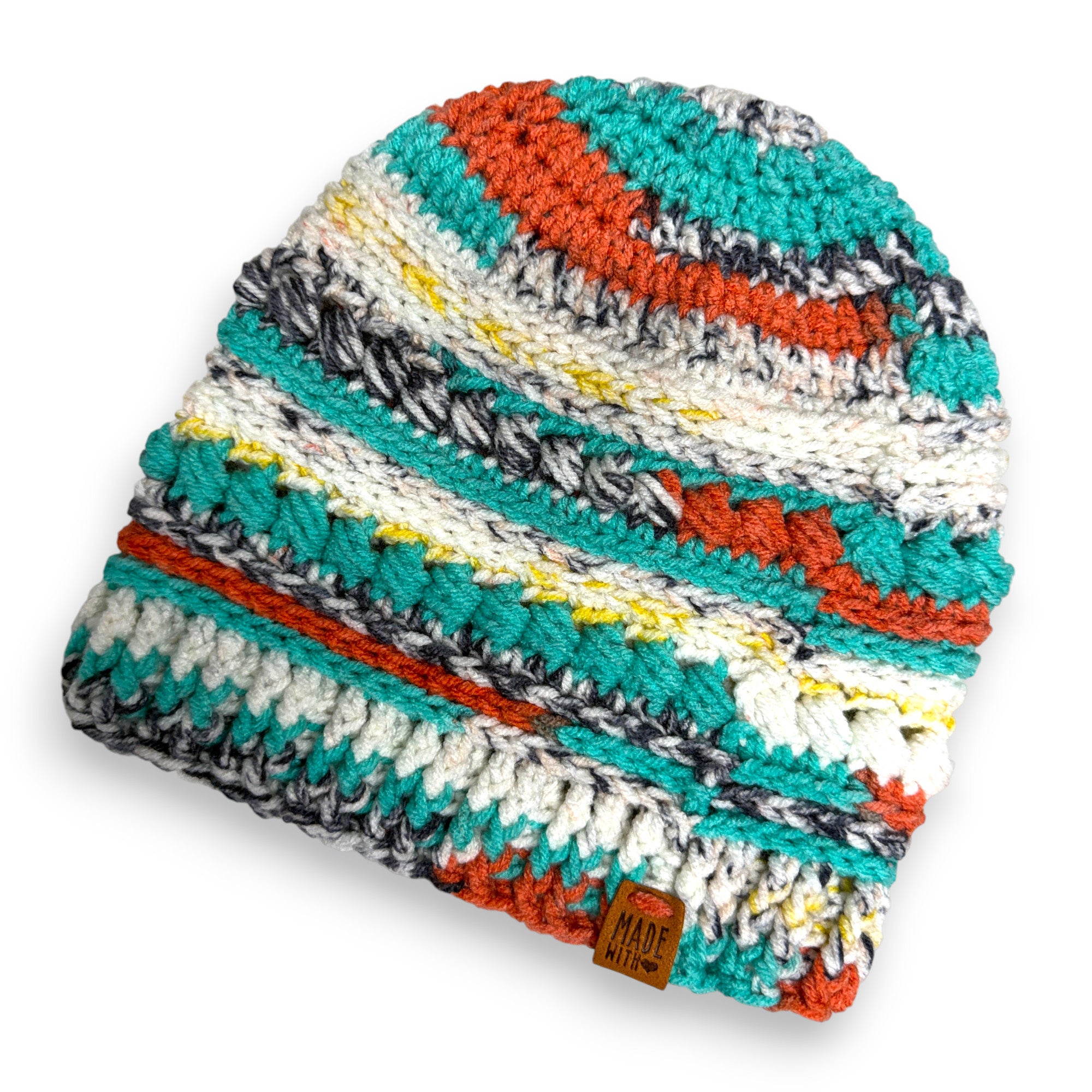 Painted Canyon Bead Stitch Hat Beanie