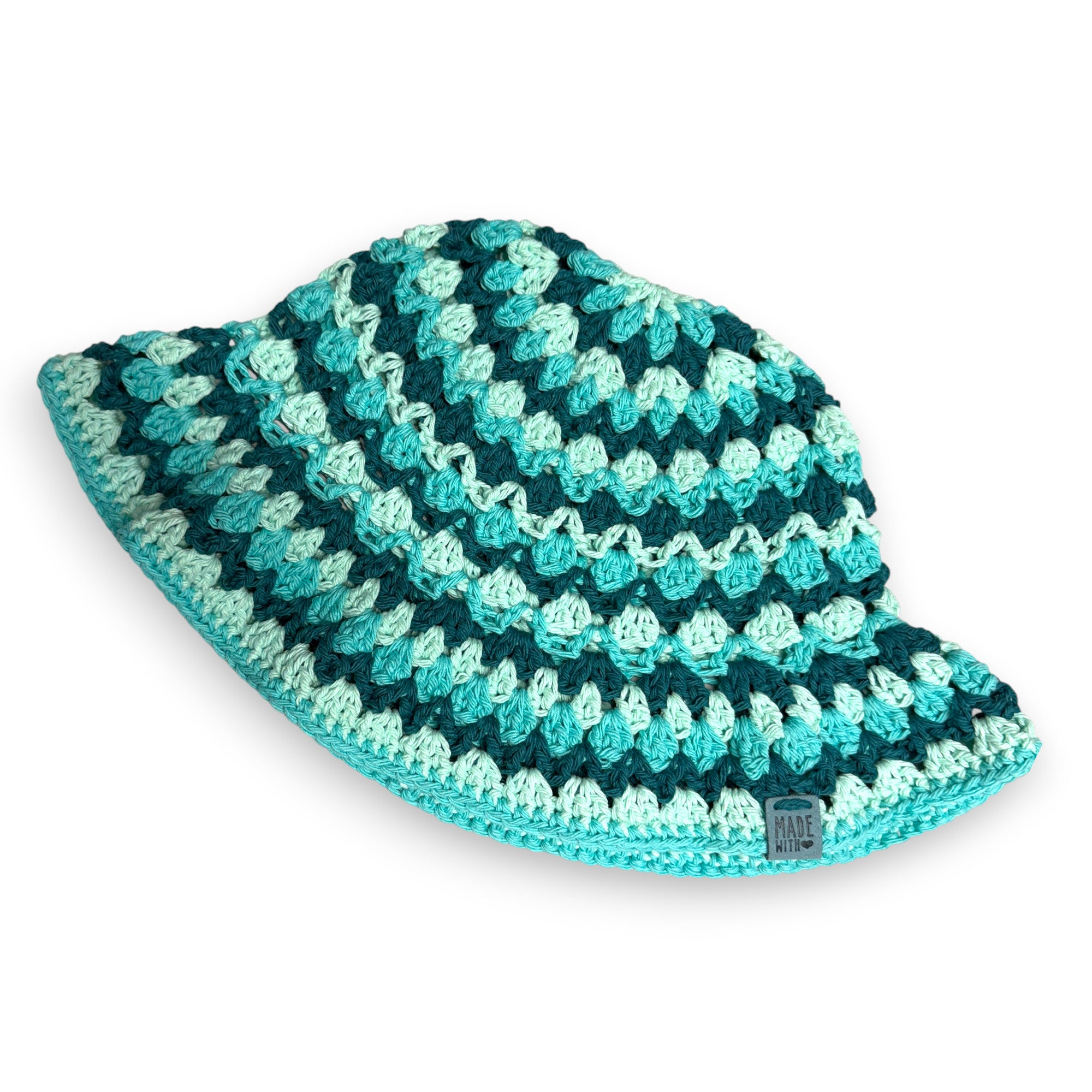 Teal Cotton Kelp Bucket Hat