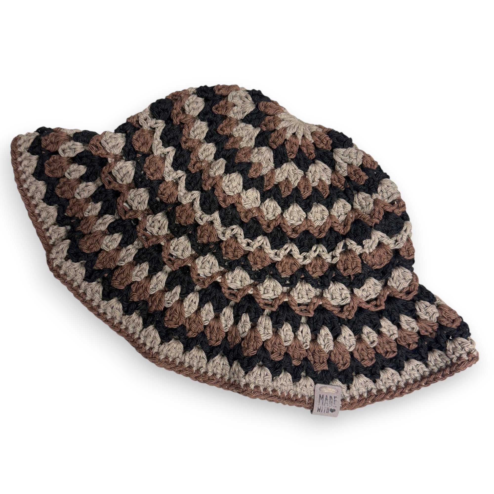 Brown Cotton Kelp Bucket Hat