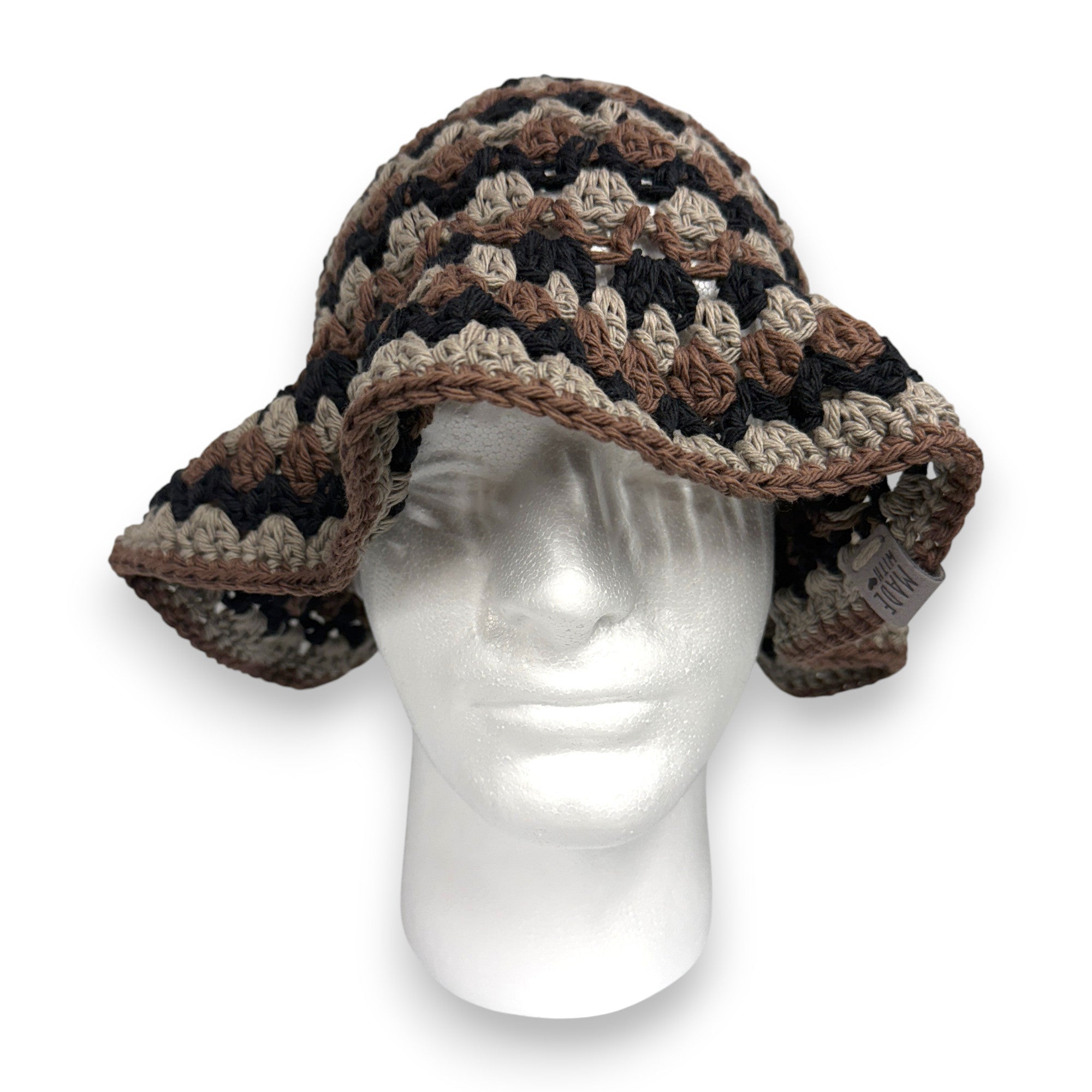 Brown Cotton Kelp Bucket Hat