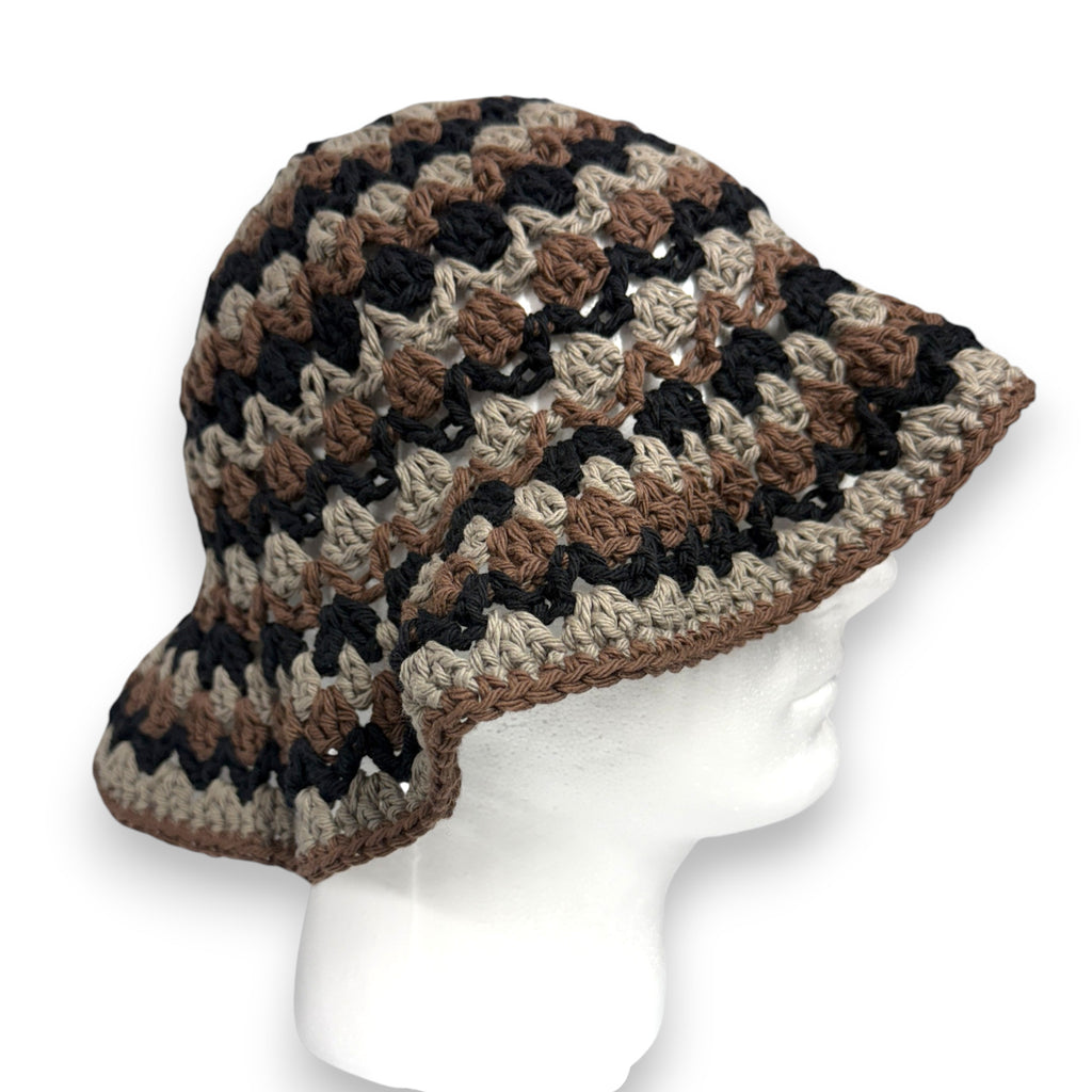Brown Cotton Kelp Bucket Hat
