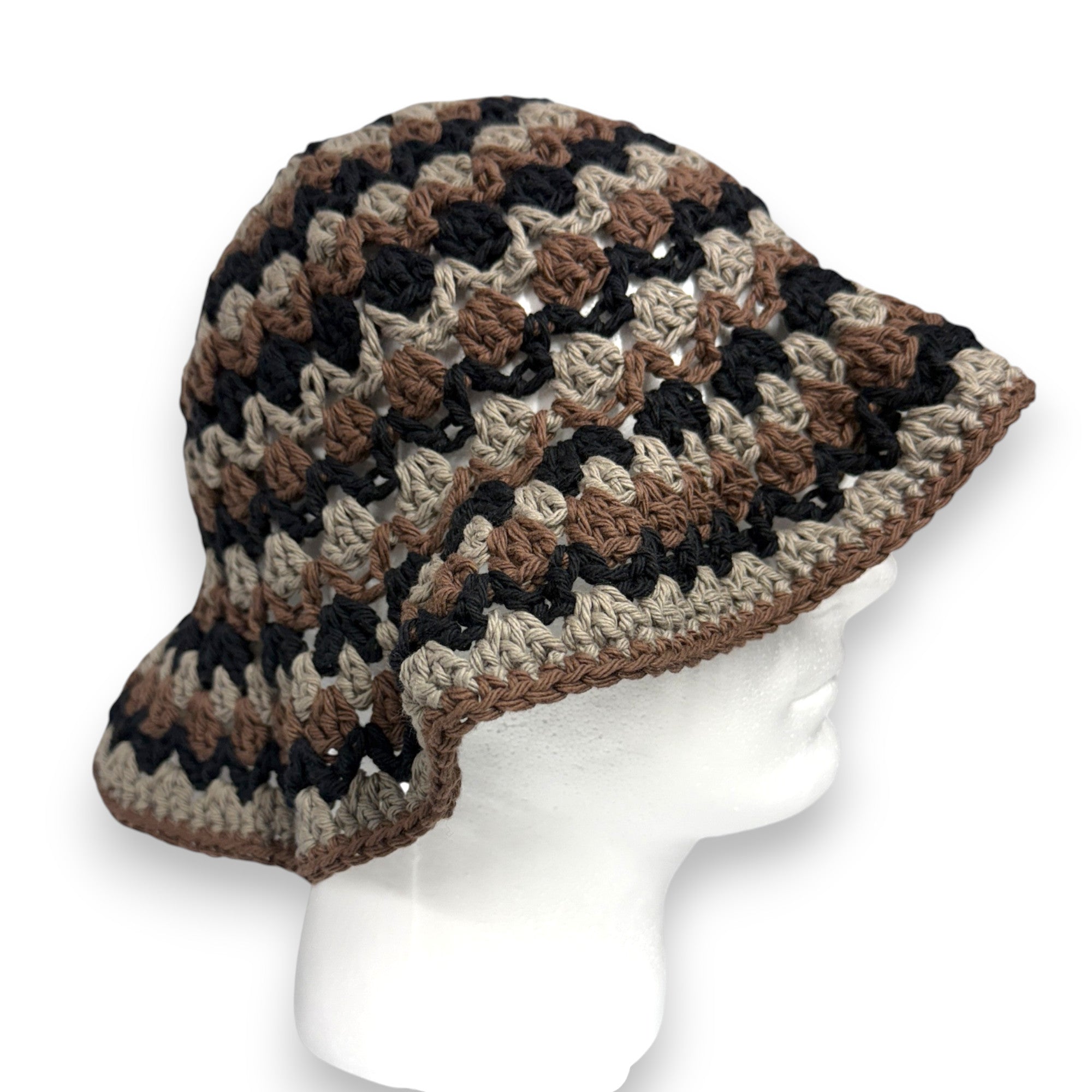 Brown Cotton Kelp Bucket Hat