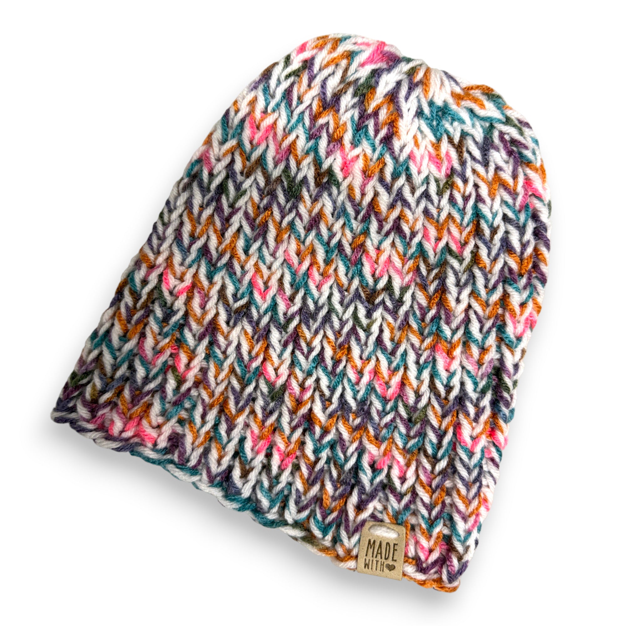 Marled Multicolor Chunky Knit Beanie