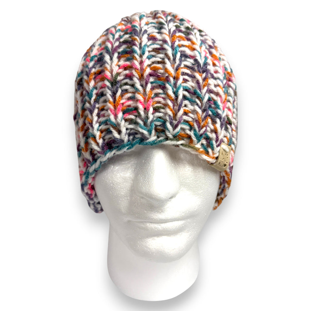 Marled Multicolor Chunky Knit Beanie