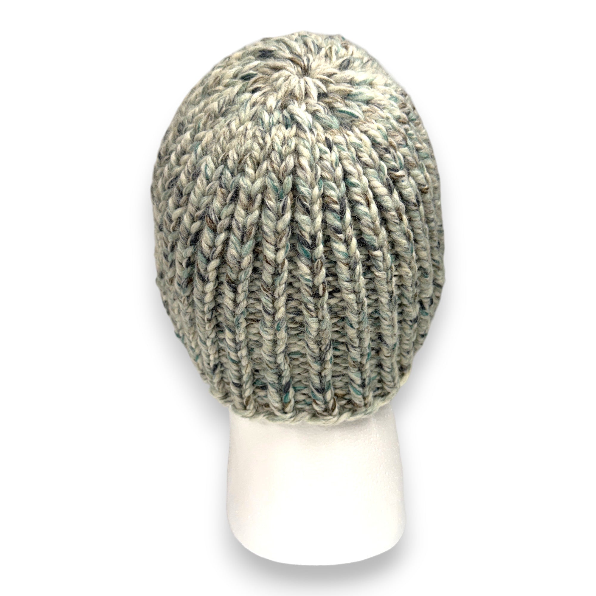 Sea Glass Wool Blend Chunky Knit Beanie