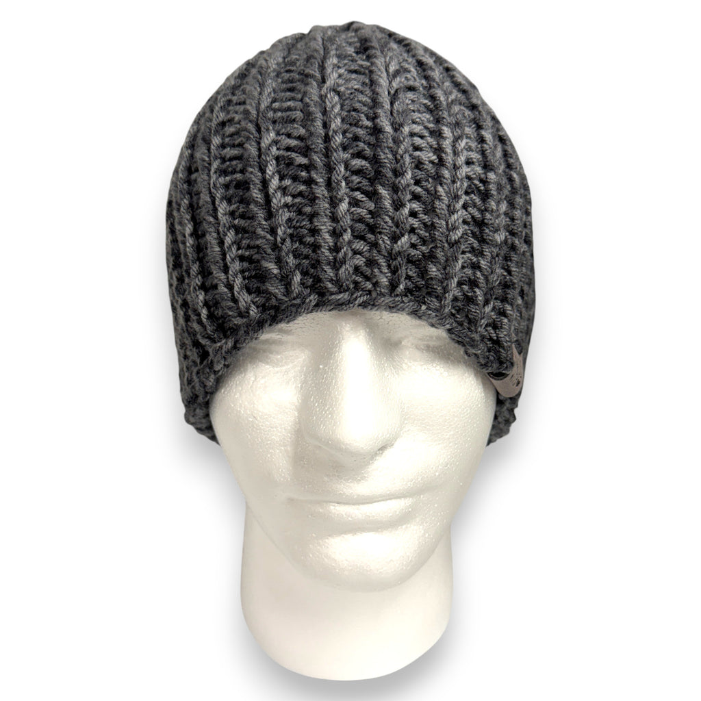 Stonewashed Gray Chunky Knit Beanie