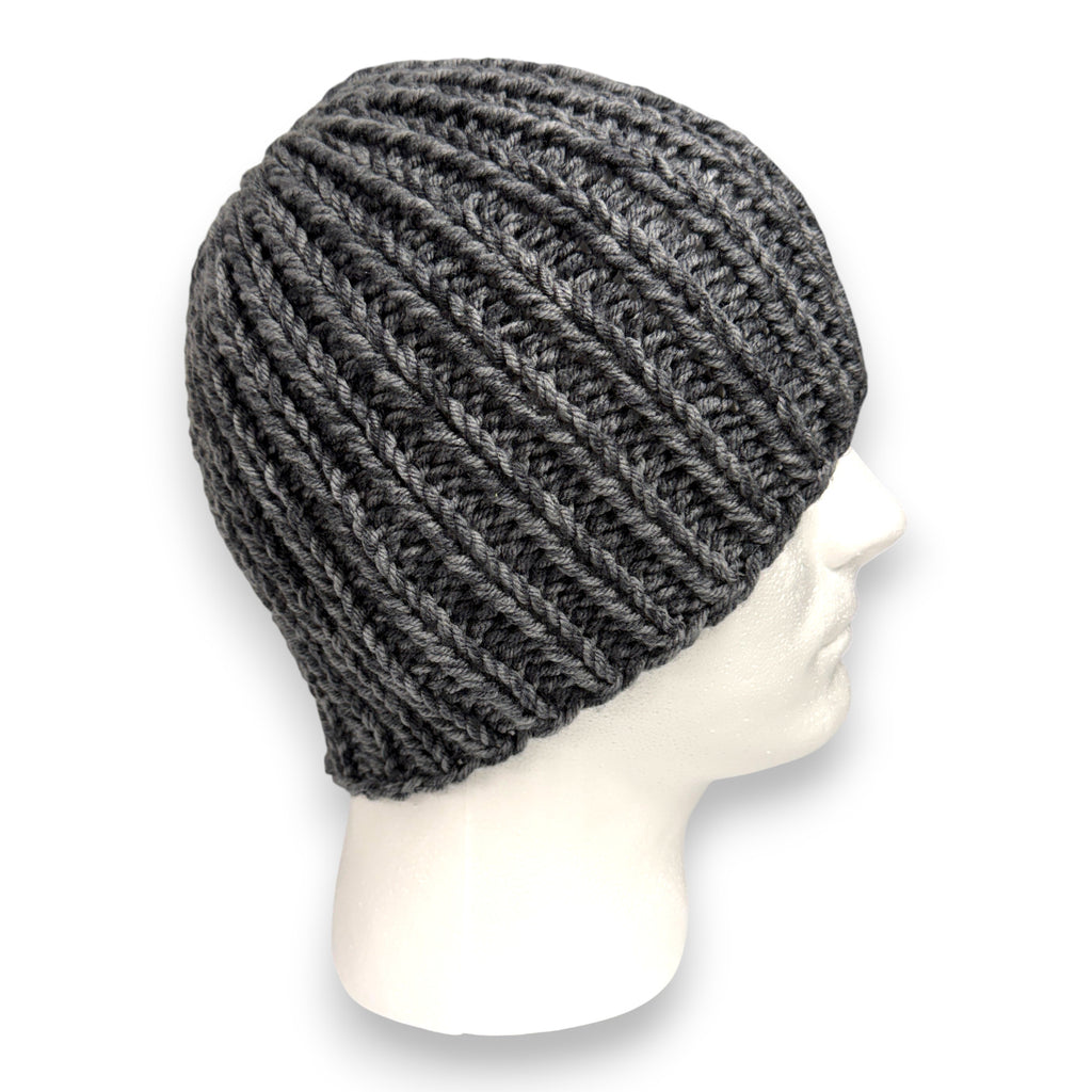Stonewashed Gray Chunky Knit Beanie