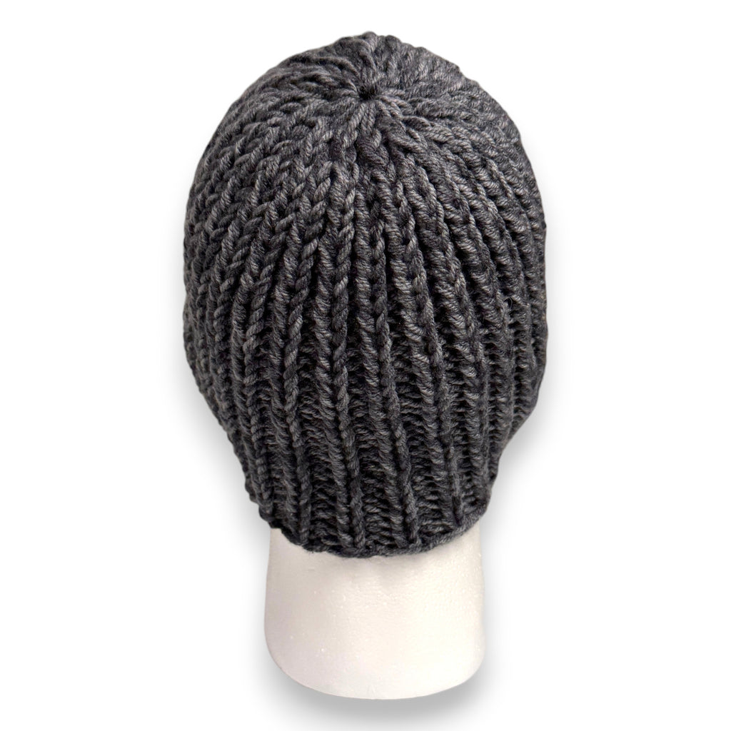 Stonewashed Gray Chunky Knit Beanie
