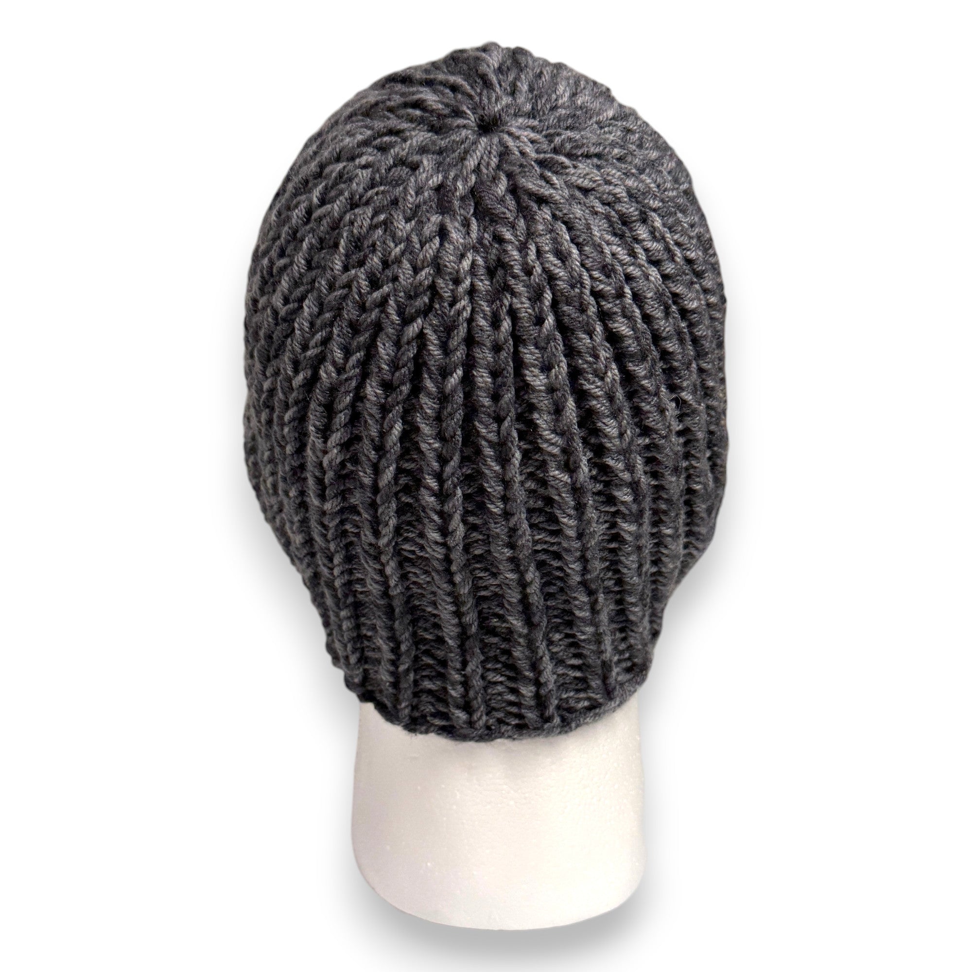 Stonewashed Gray Chunky Knit Beanie