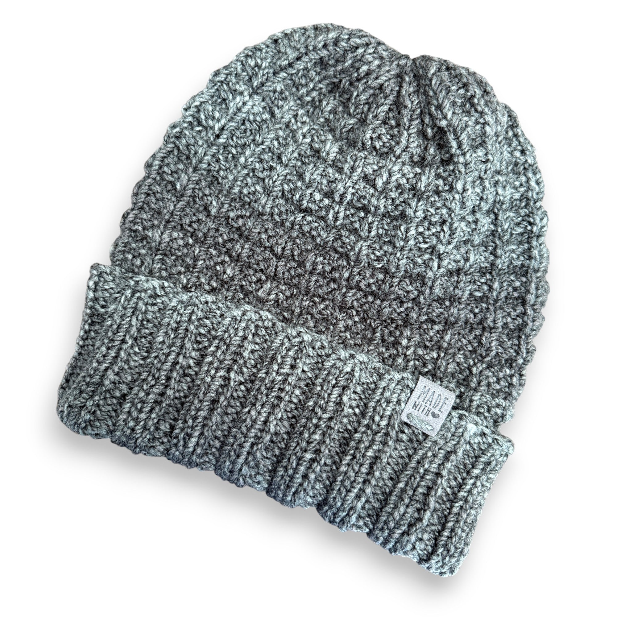 Gray Stay Wild Knit Beanie