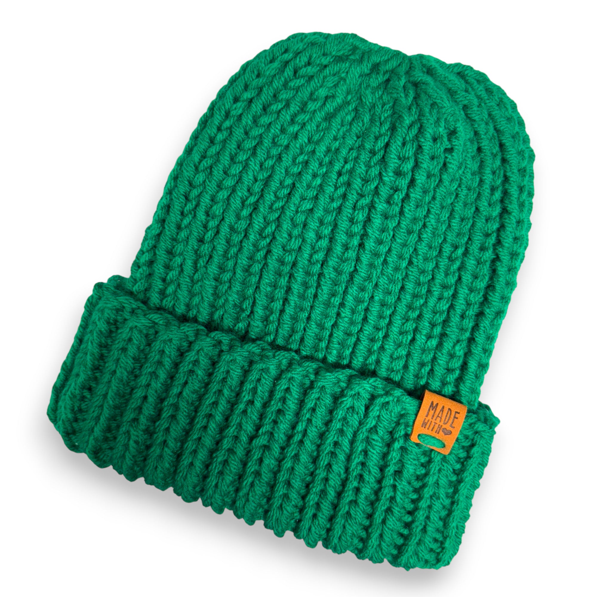 Kelly Green Chunky Knit Beanie