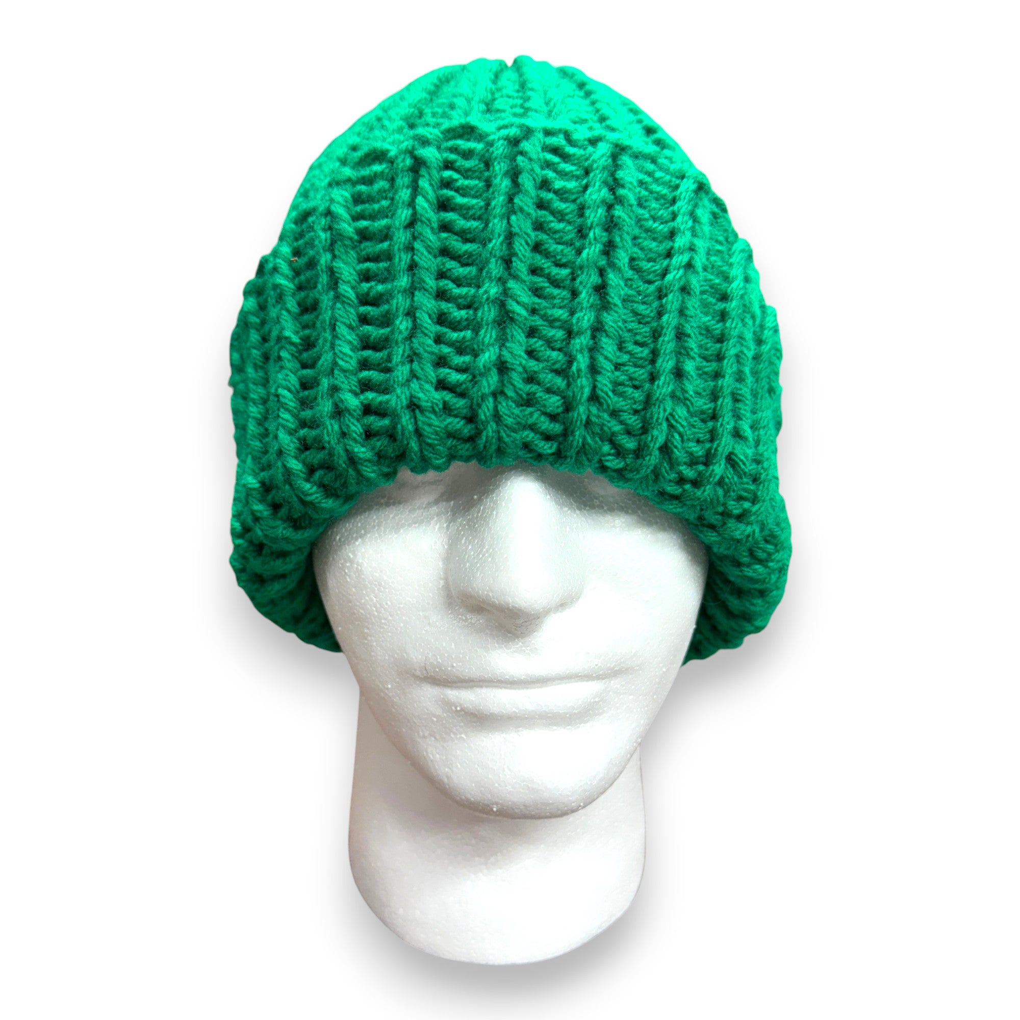 Kelly Green Chunky Knit Beanie