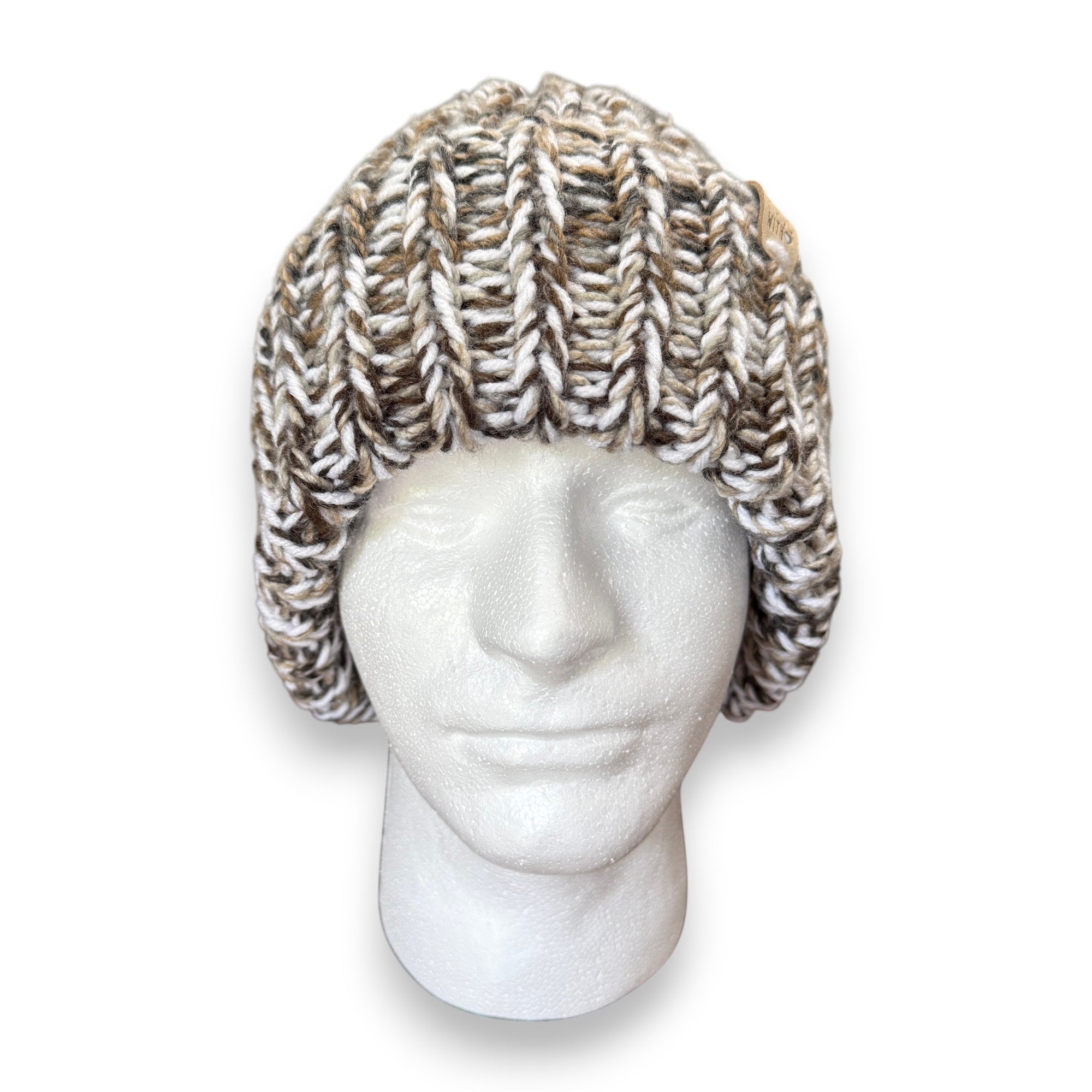 Marled Brown Chunky Knit Beanie