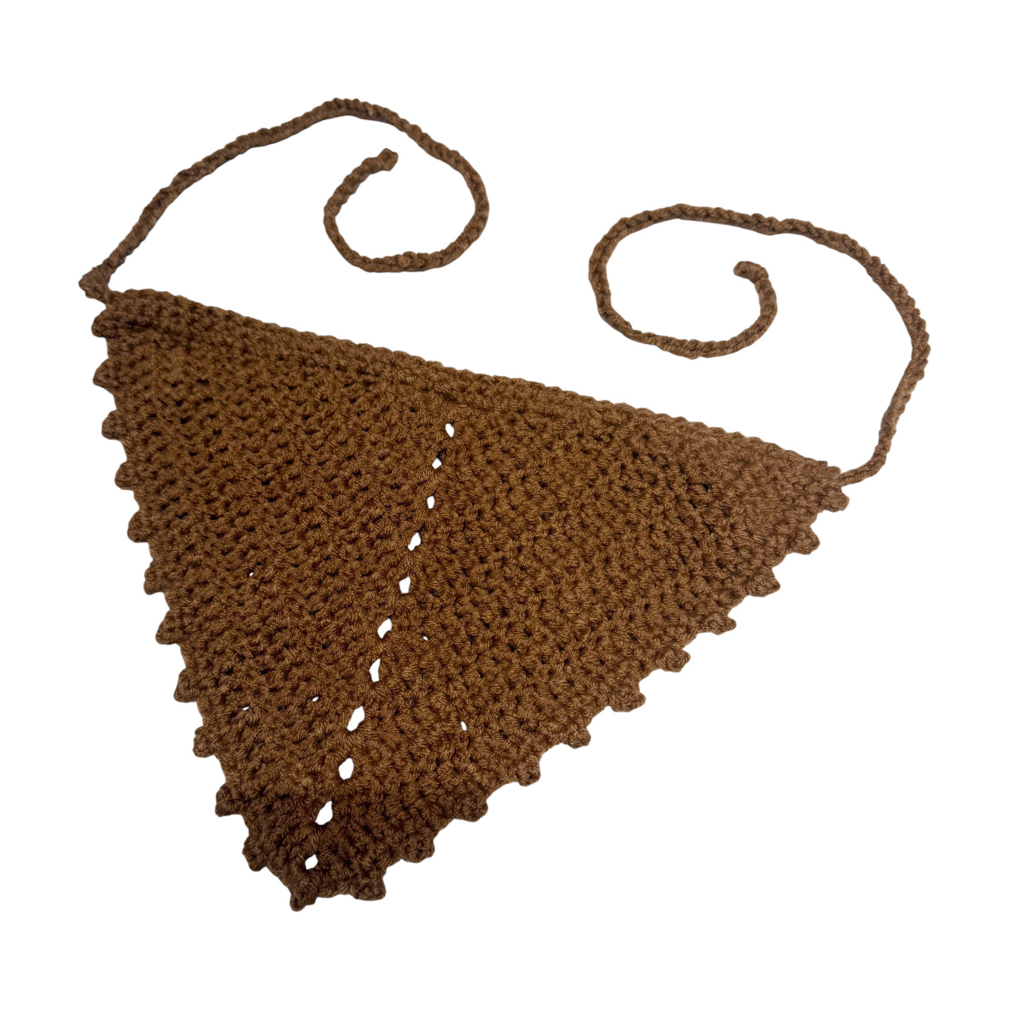 Nutmeg Brown Picot Bandana