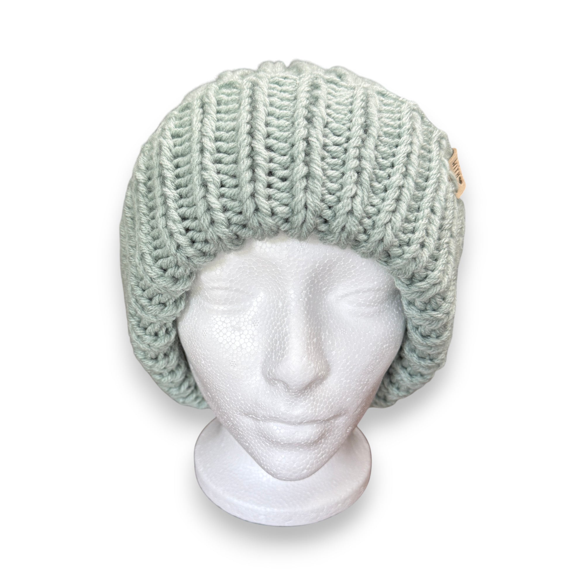 Sage Green Chunky Knit Beanie