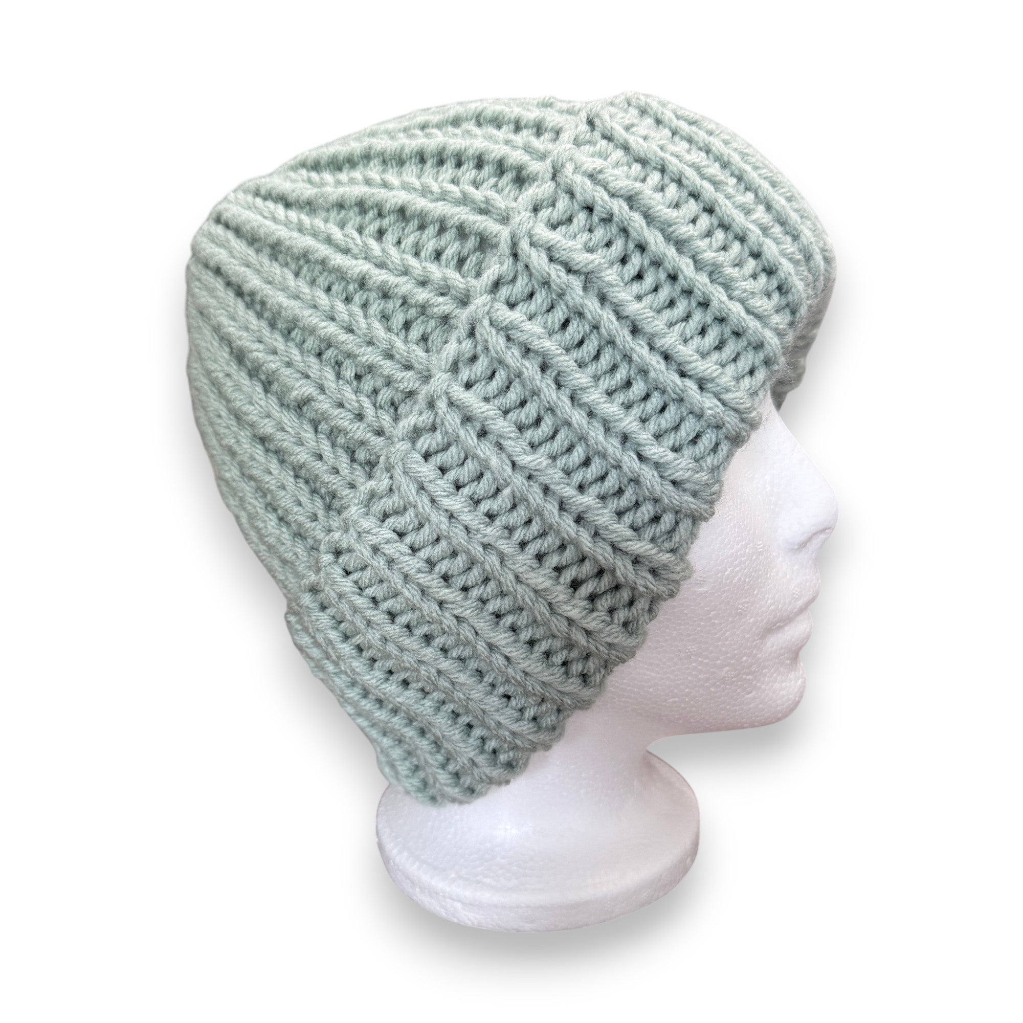 Sage Green Chunky Knit Beanie
