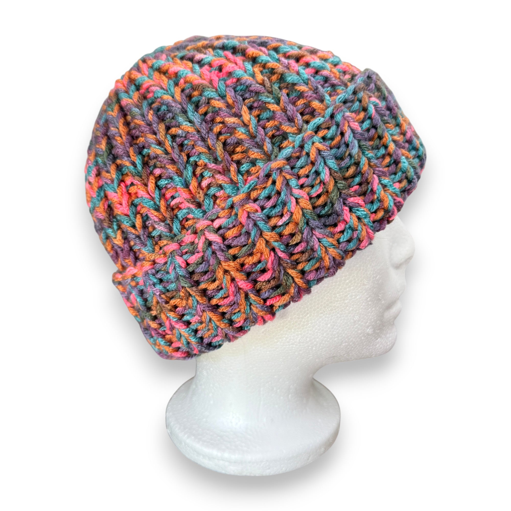 Sedona Sunset Multicolor Chunky Knit Beanie