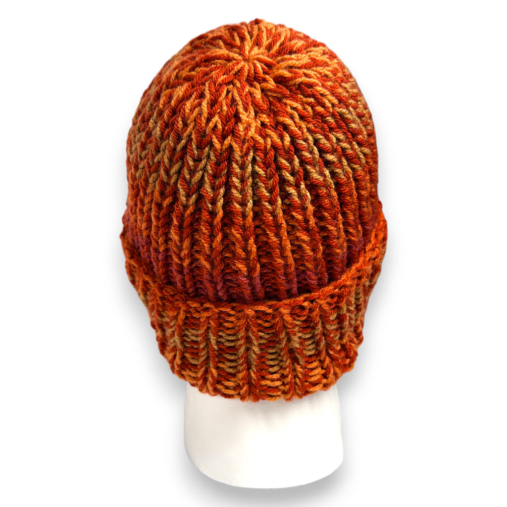 Autumnal Stripe Chunky Knit Beanie