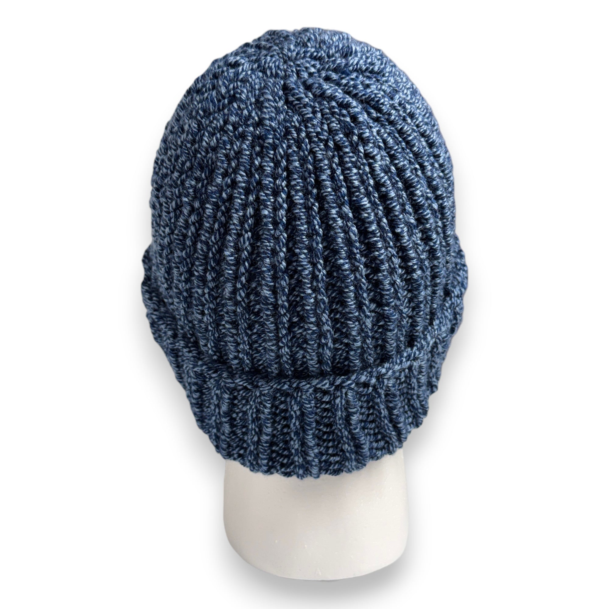 Blue Marl Chunky Knit Beanie