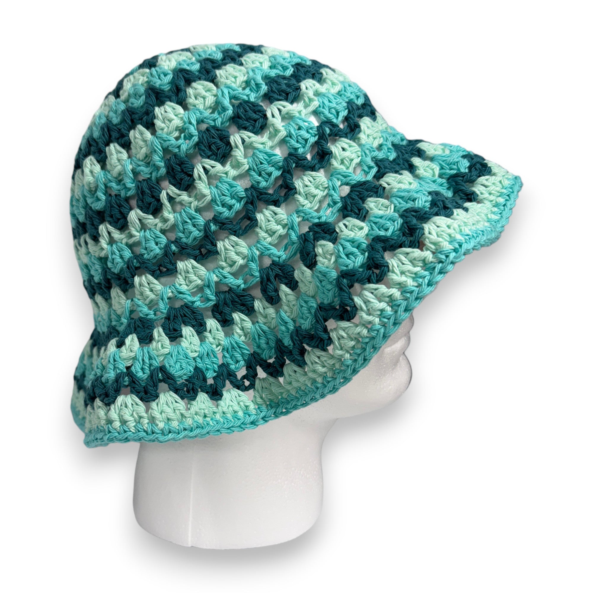 Teal Cotton Kelp Bucket Hat